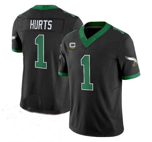 P.Eagles #1 Jalen Hurts Black LIX Vapor F.U.S.E. Limited Jersey - Black Stitched American Football Jerseys - Main View