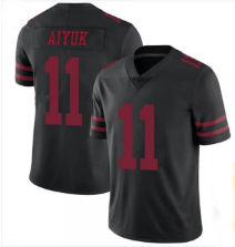 SF.49ers #11 Brandon Aiyuk Black Limited Stitched American Football Jerseys - Main View