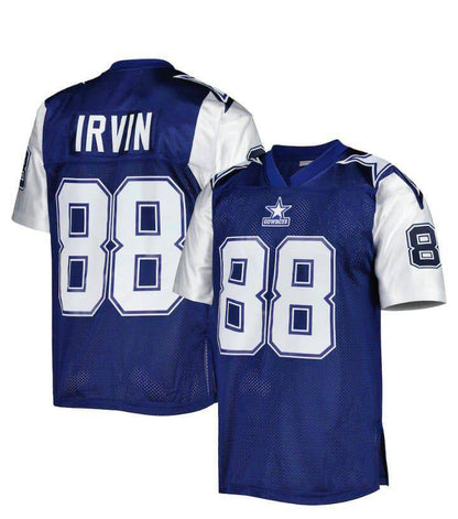 D.Cowboys #88 Michael Irvin Mitchell & Ness Navy 1995 Authentic Throwback Retired Player Jersey American Football Jerseys - Main View