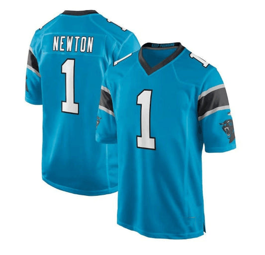 C.Panthers #1 Cam Newton Blue Game Jersey Stitched American Football Jerseys - Main View
