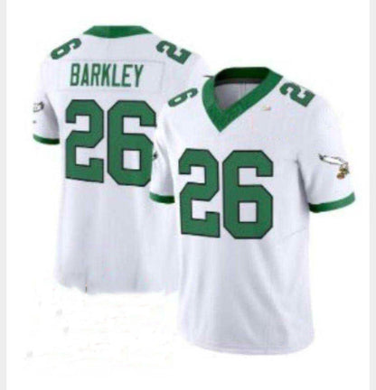 P.Eagles #26 Saquon Barkley LIX 2nd Alternate Game Jersey - White Football Jerseys - Main View