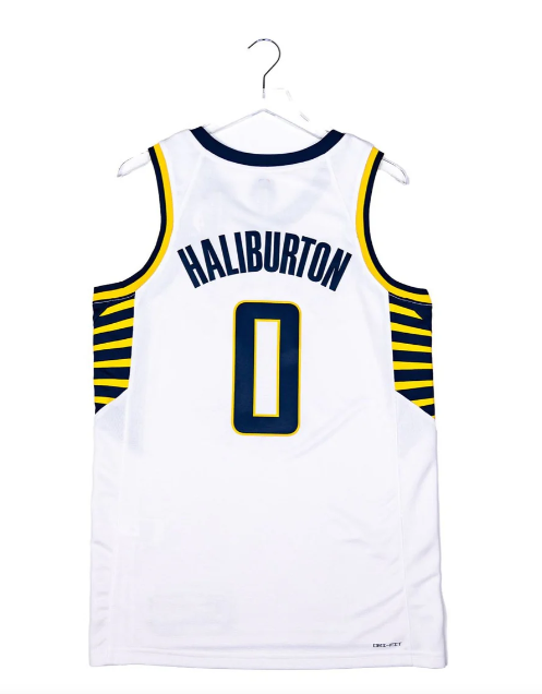 A.Indiana Pacers #0 Tyrese Haliburton Association Swingman Stitched Basketball Jersey - Main View
