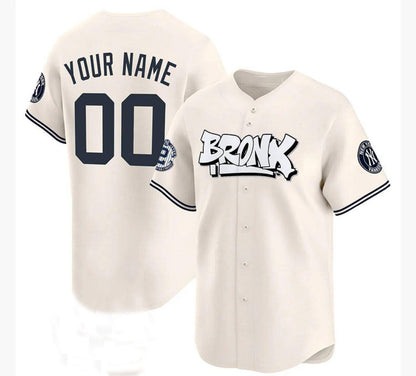 Custom New York Yankees The Bronx Graffiti Vapor Premier Limited Jersey - All Stitched Baseball Jersey - Main View