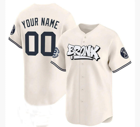 Custom New York Yankees The Bronx Graffiti Vapor Premier Limited Jersey - All Stitched Baseball Jersey - Main View