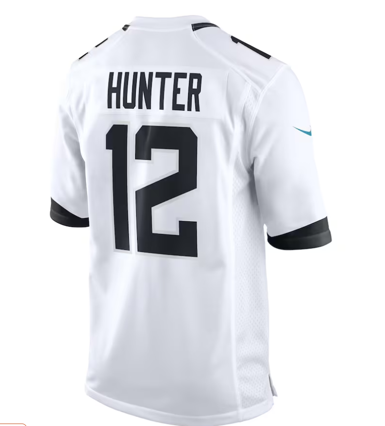 J.Jaguars #12 Travis Hunter White 2025 Draft First Round Pick Game Stitched American Football Jerseys - Main View