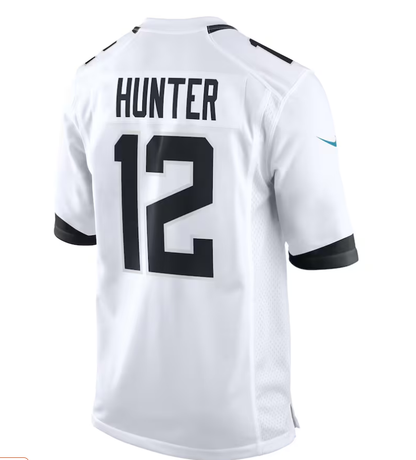 J.Jaguars #12 Travis Hunter White 2025 Draft First Round Pick Game Stitched American Football Jerseys - Main View