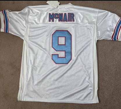 T.Oilers #9 Steve McNair 1997 Mitchell & Ness Game-Worn White Stitched American Football Jerseys - Main View