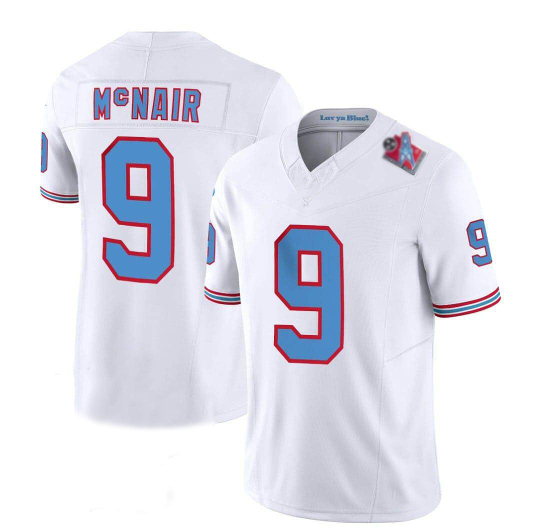 T.Titans #9 Steve McNair White Team Game Stitched American Football Jersey - Main View