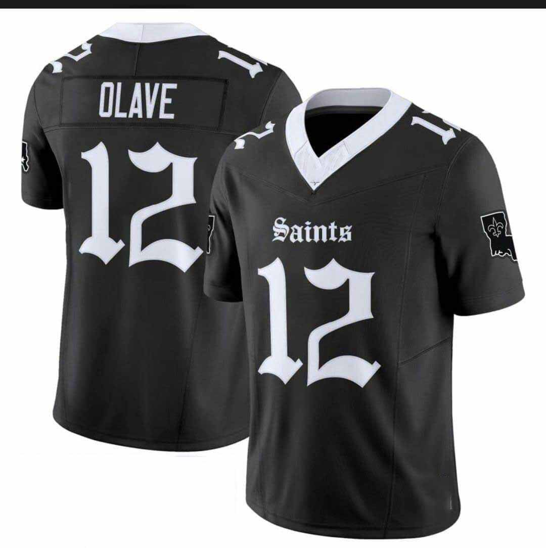 NO.Saints #12 Chris Olave Gothic Lone Star Edition' Vapor Limited Jersey - All Stitched American Football Jerseys - Main View