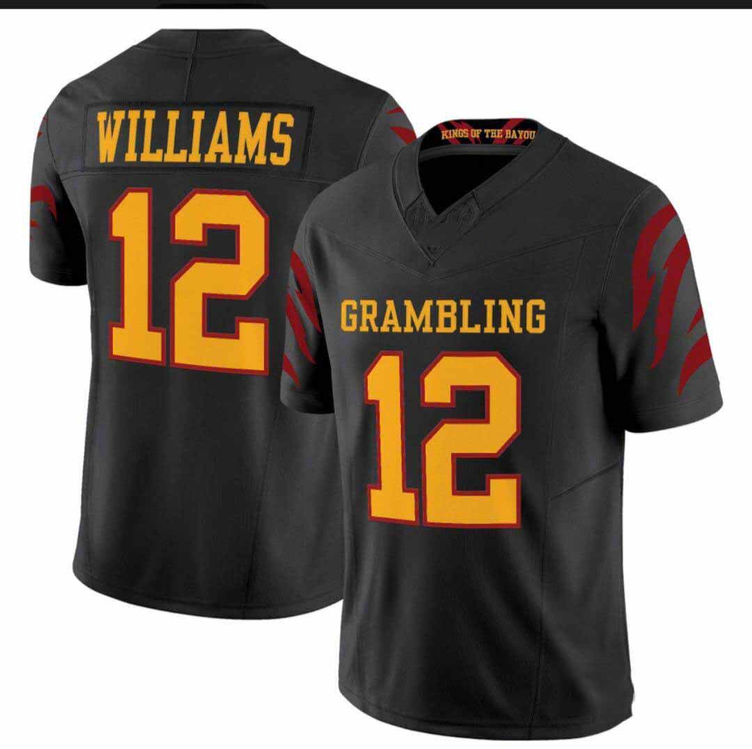 G.Tigers #12 Doug Williams Black Premier Strategy Football College Jerseys - Main View