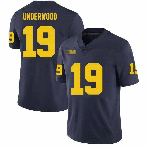 M.Wolverines #19 Bryce Underwood Navy Stitched American College Jerseys - Main View