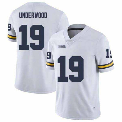 M.Wolverines #19 Bryce Underwood White Stitched American College Jerseys - Main View