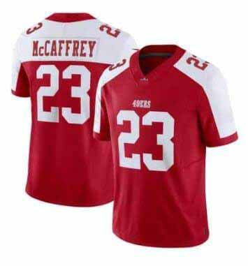 SF.49ers #23 Christian McCaffrey  Red Limited Jersey - All Stitched American Football Jerseys - Main View