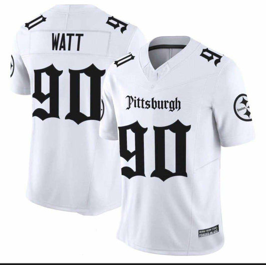 P.Steelers #90 Pittsburgh Watt White 2025 F.U.S.E. Limited Stitched American Football Jerseys - Main View