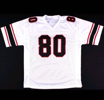 A.Falcons #80 Andre Rison White Mitchell & Ness  Stitched American Football Jerseys view 2