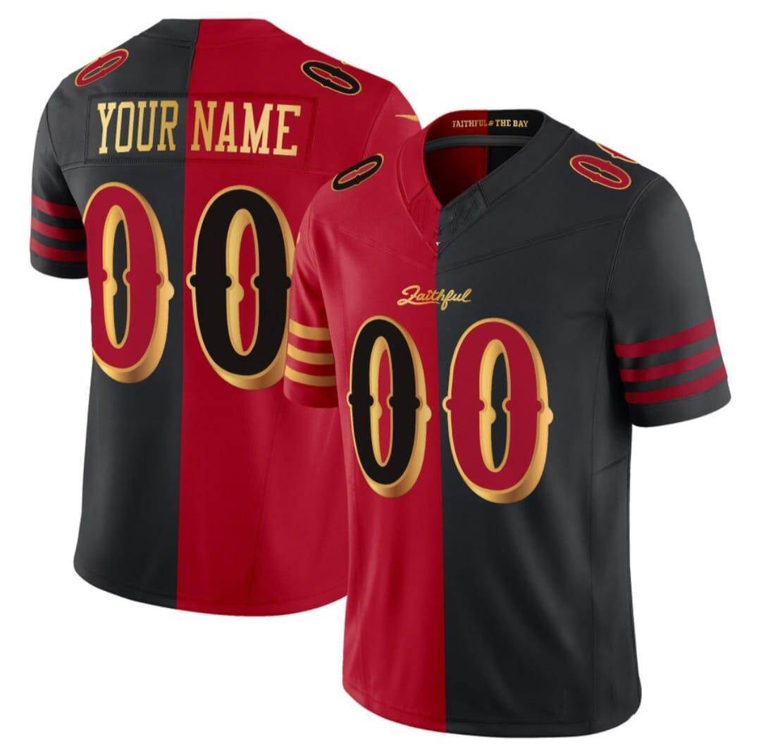 Custom SF.49ers Active Player Black Red 2025 F.U.S.E. “Rivalries” Vapor Limited Football Stitched Jersey - Main View