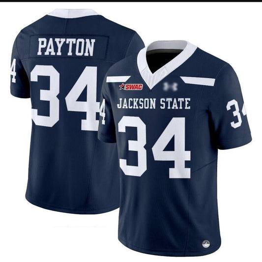 J.State Tigers #34 Walter Payton 2025 Vapor Limited Jersey - All Stitched American College Jerseys - Main View