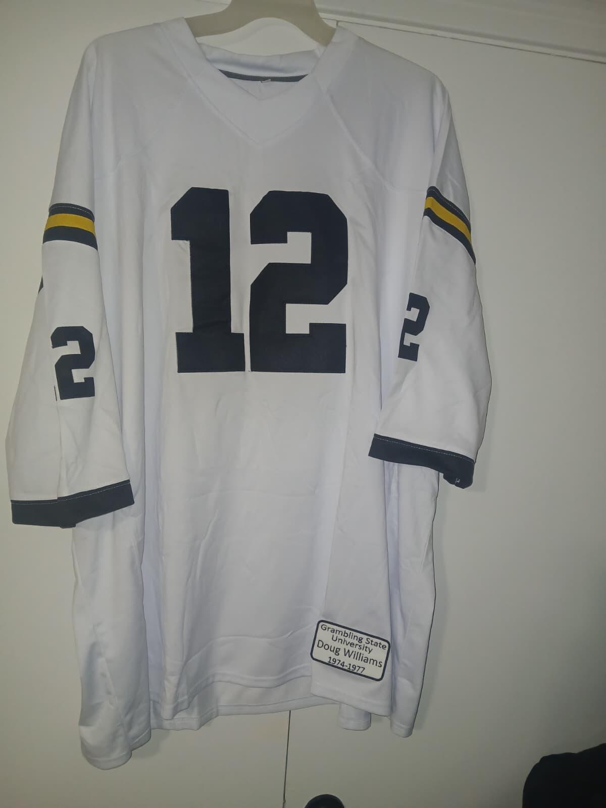 G.State Tigers #12 Doug Williams White Gridiron Legends Football Jersey College Jerseys - Main View