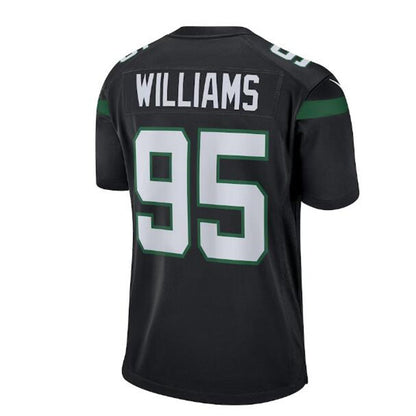 NY.Jets #95 Quinnen Williams Alternate Game Player Jersey - Stealth Black Stitched American Football Jerseys - Main View