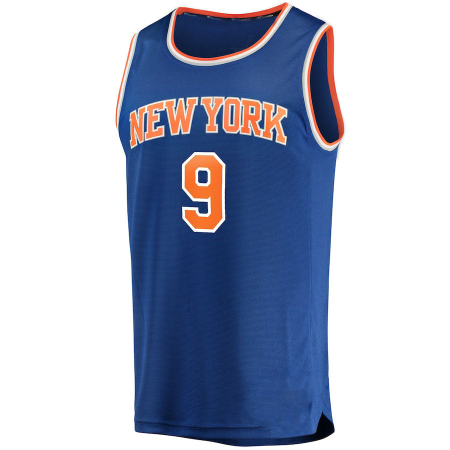 NY.Knicks #9 RJ Barrett Fanatics Branded Replica Fast Break Jersey Blue - Icon Edition Stitched American Basketball Jersey - Main View