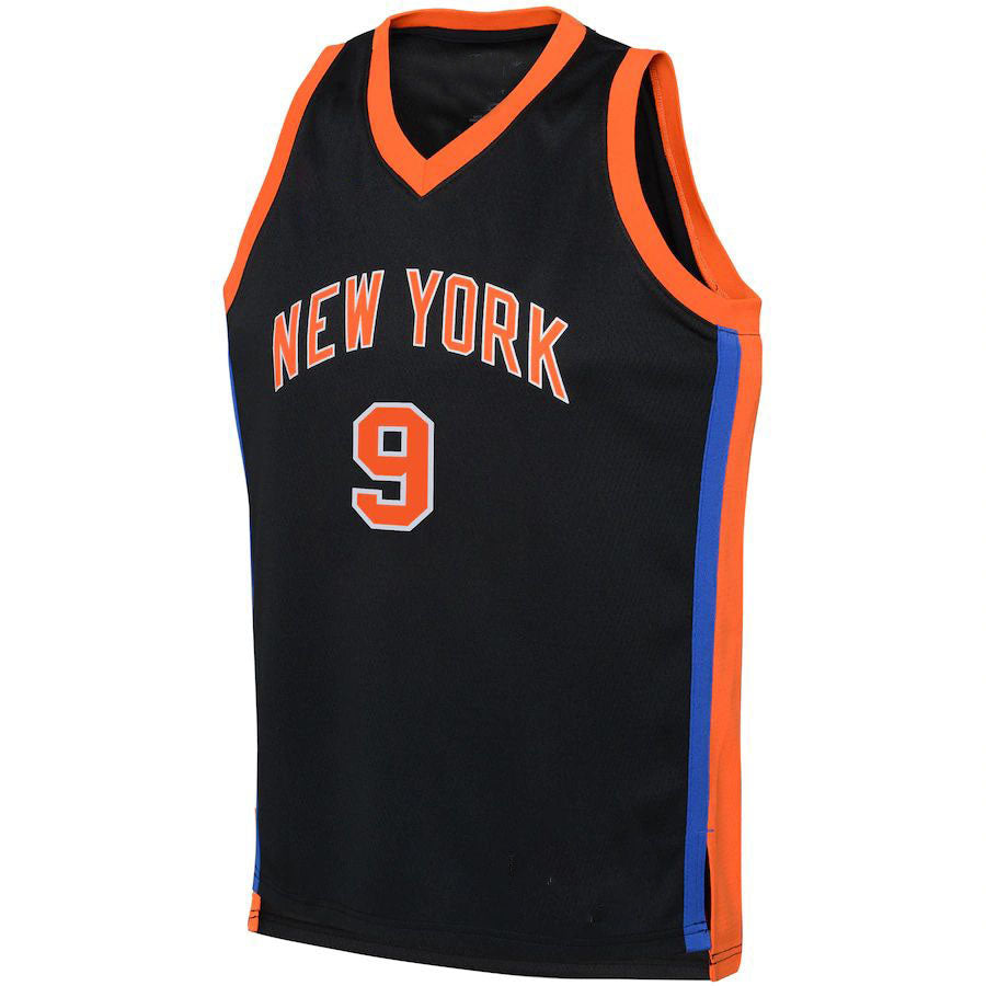 NY.Knicks #9 RJ Barrett   2022-23 Swingman Jersey City Edition Black Stitched American Basketball Jersey - Main View