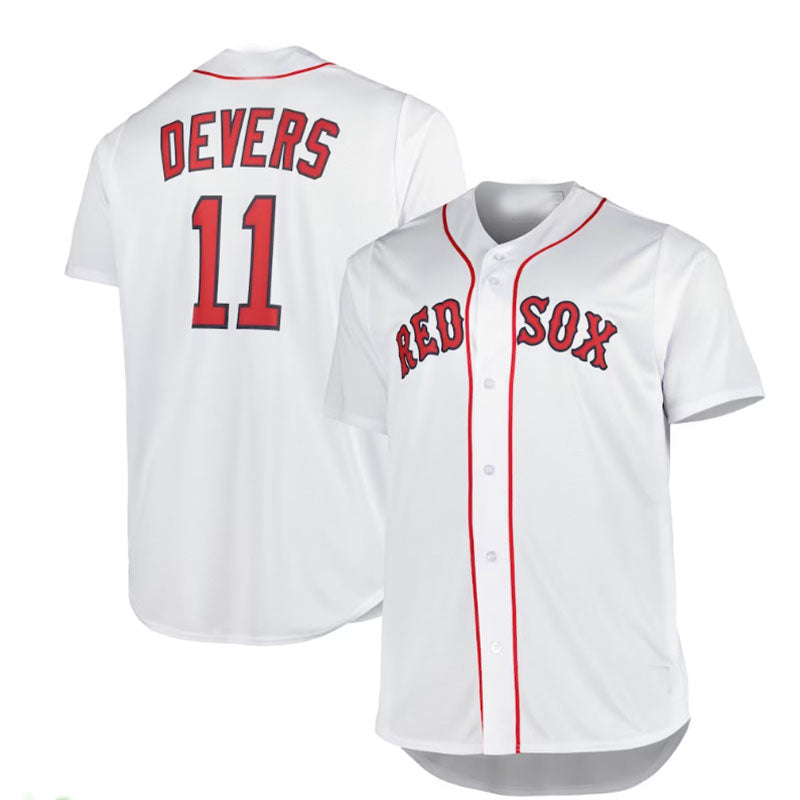 Boston Red Sox  #11 Rafael Devers Big & Tall Replica Player Jersey - White Baseball Jerseys - Main View
