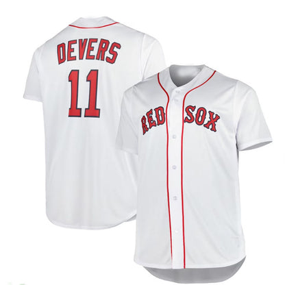 Boston Red Sox  #11 Rafael Devers Big & Tall Replica Player Jersey - White Baseball Jerseys - Main View
