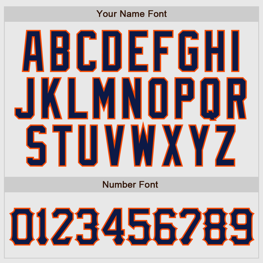 Custom White Navy Pinstripe Navy-Orange Authentic Raglan Sleeves Baseball Jersey view 4