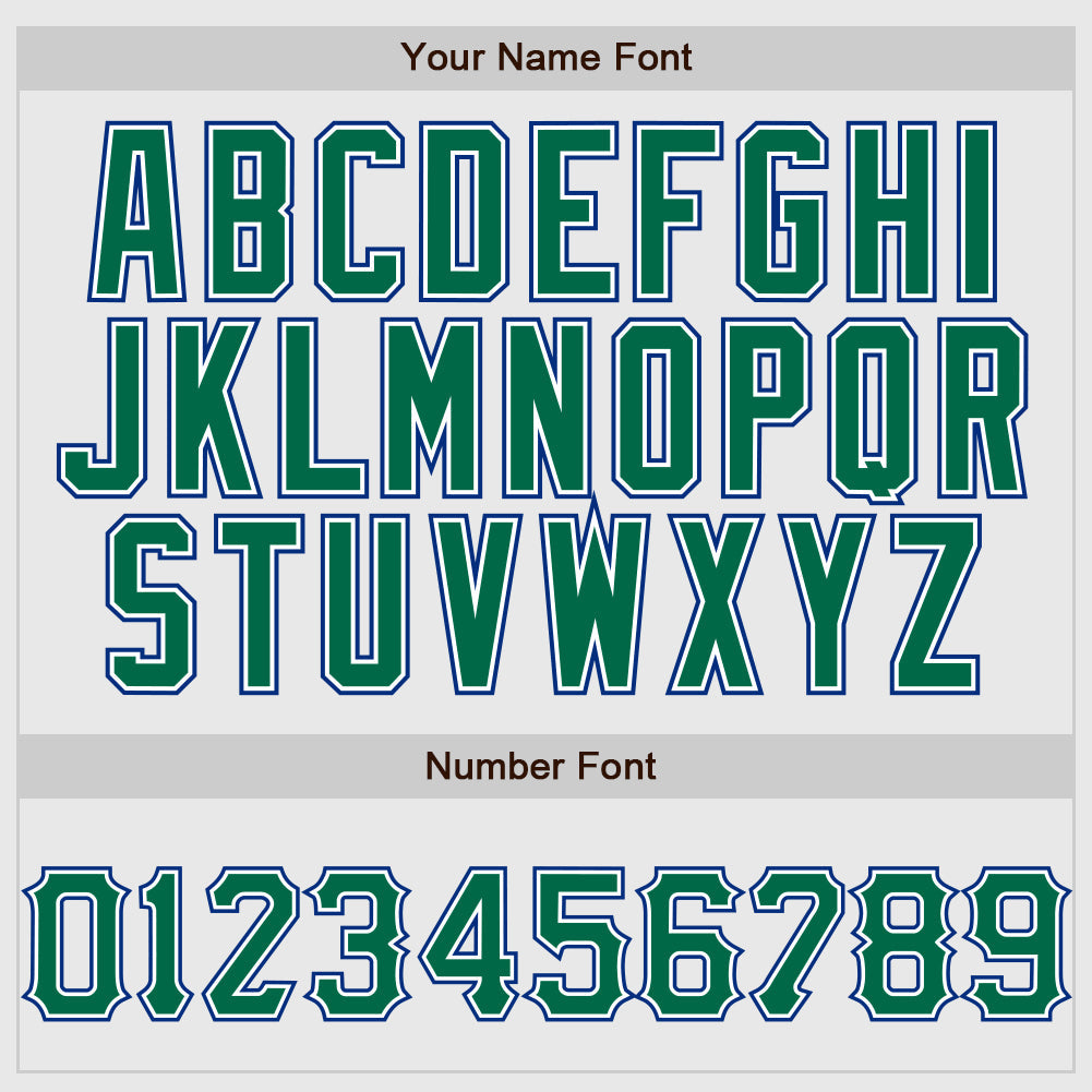 Custom White Royal Pinstripe Kelly Green-Royal Authentic Raglan Sleeves Baseball Jersey view 4