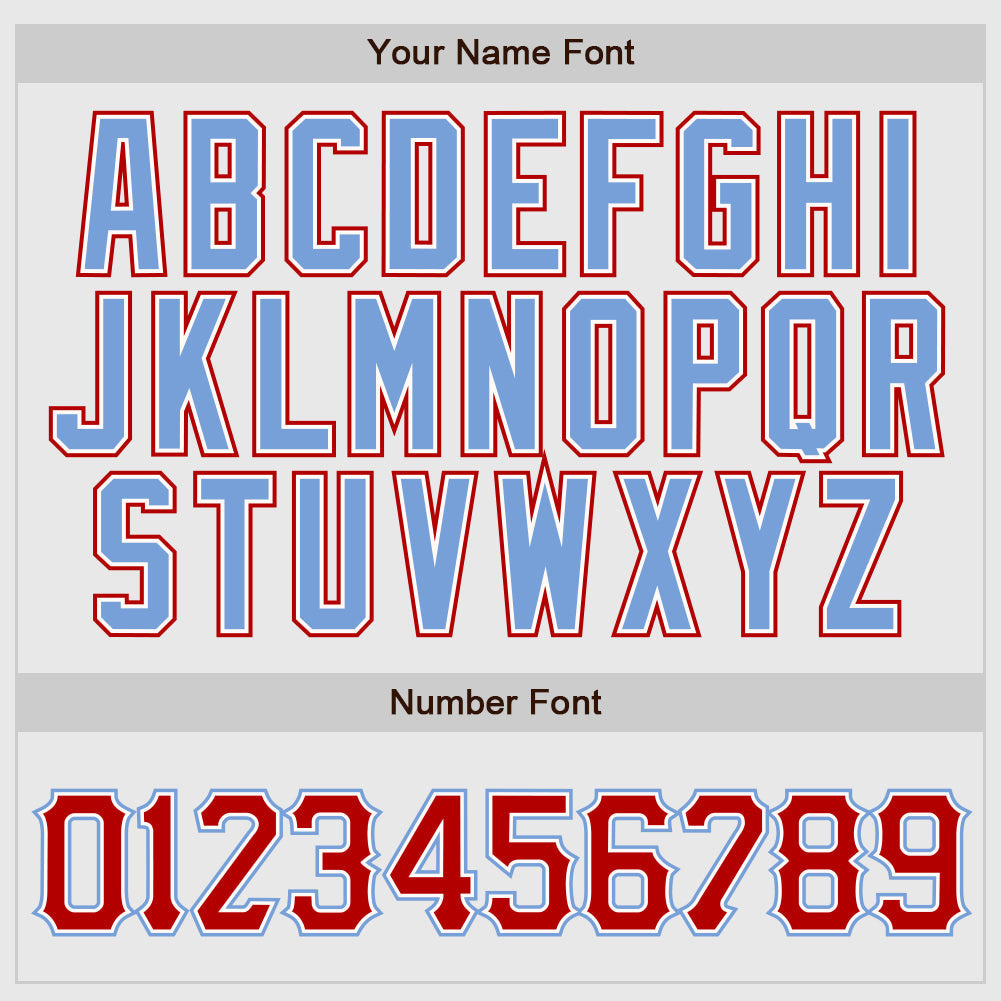 Custom White Red Pinstripe Red-Light Blue Authentic Raglan Sleeves Baseball Jersey view 4