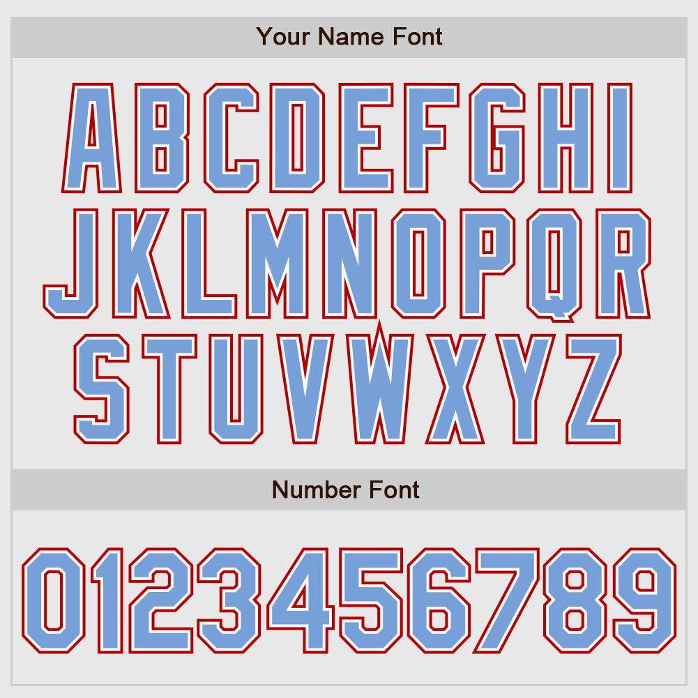 Custom White Light Blue Pinstripe Light Blue-Red Authentic Raglan Sleeves Baseball Jersey view 4