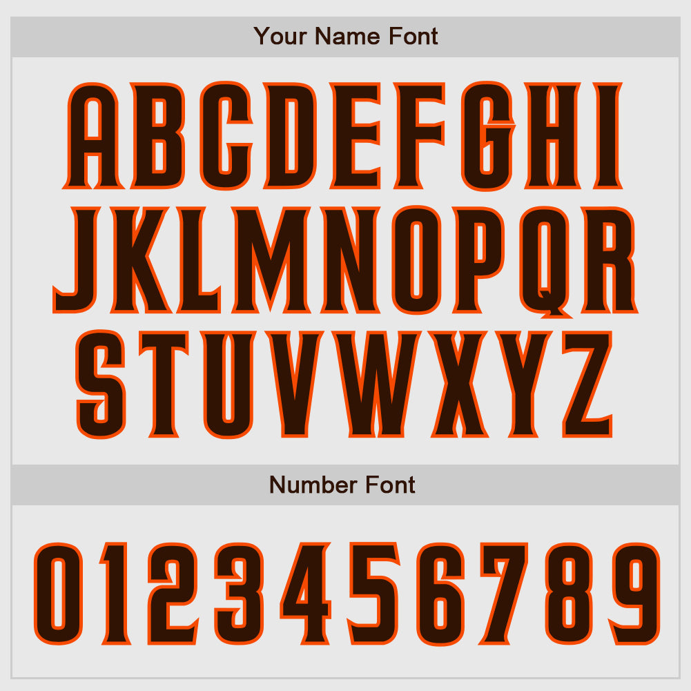 Custom White Orange Pinstripe Brown-Orange Authentic Raglan Sleeves Baseball Jersey view 4