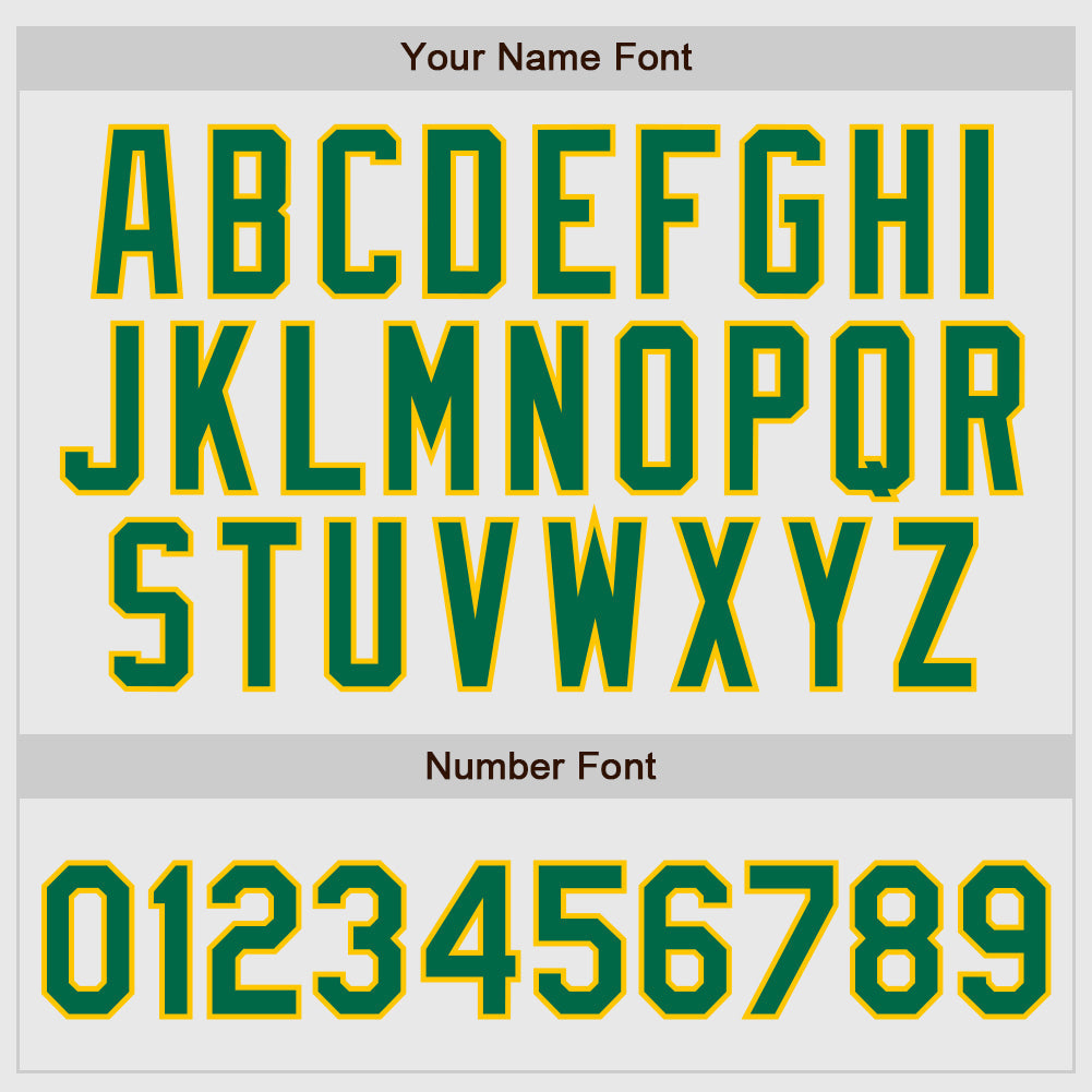 Custom White Kelly Green Pinstripe Kelly Green-Gold Authentic Raglan Sleeves Baseball Jersey view 5