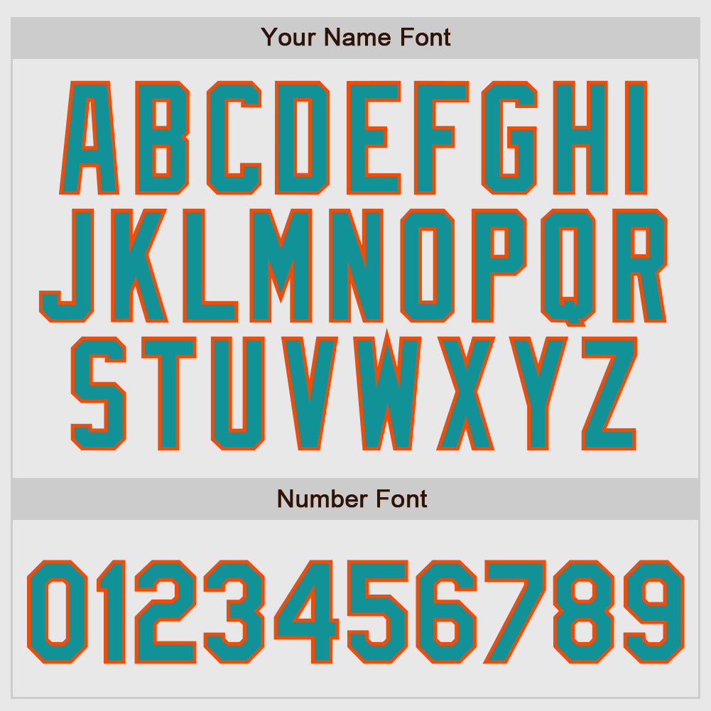 Custom White Aqua Pinstripe Aqua-Orange Authentic Raglan Sleeves Baseball Jersey view 4