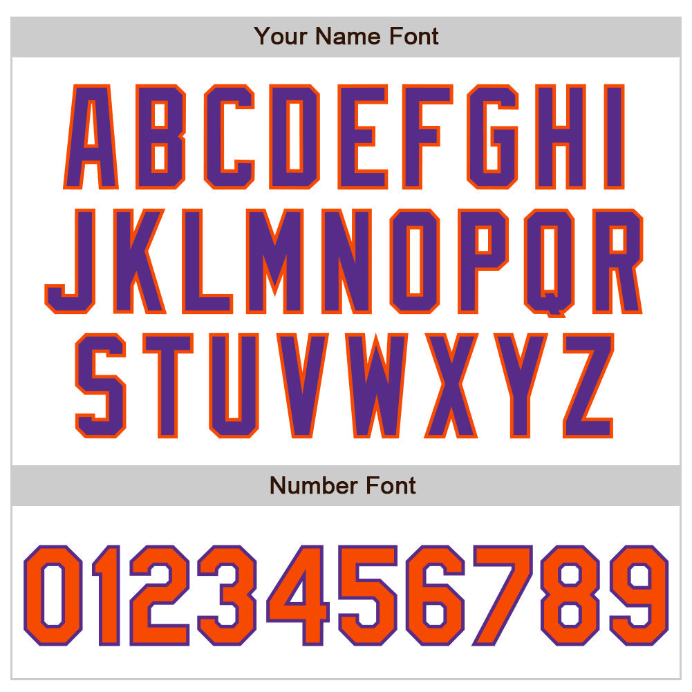 Custom White Orange-Purple Authentic Raglan Sleeves Baseball Jersey view 5