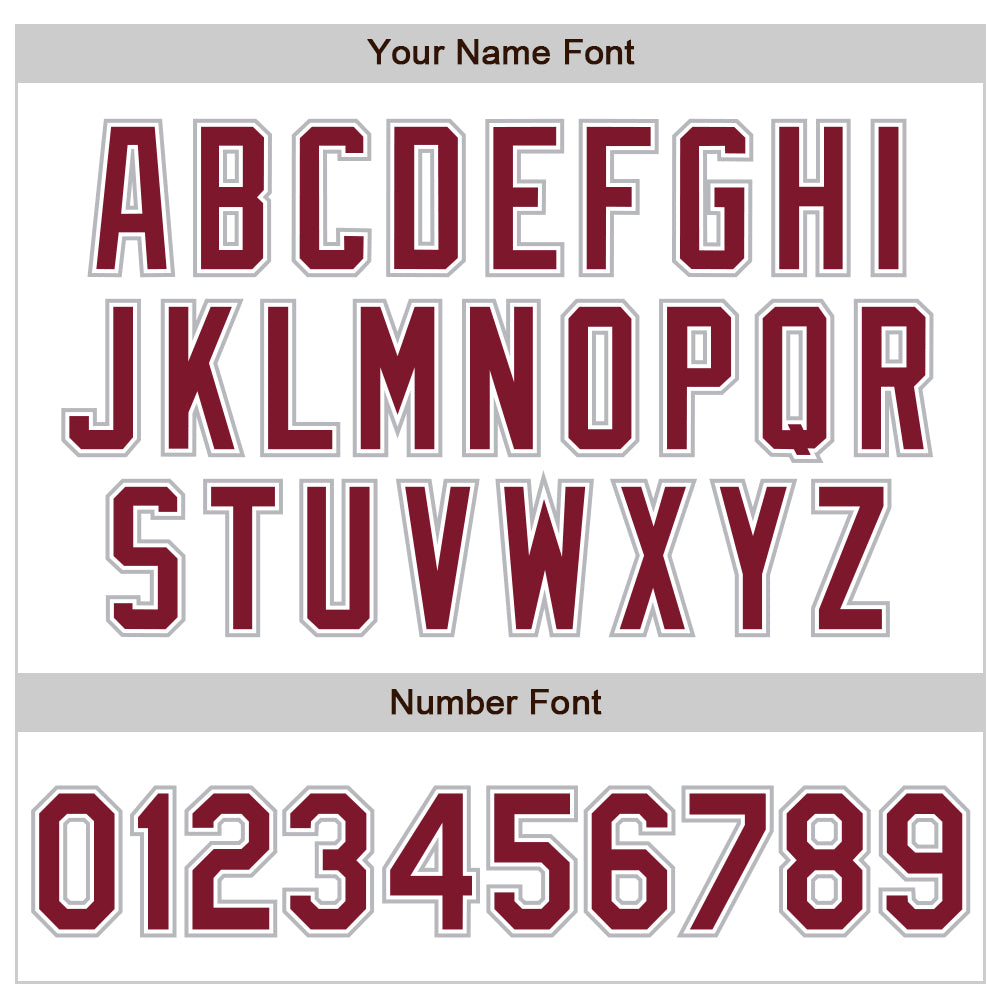 Custom White Crimson-Gray Authentic Raglan Sleeves Baseball Jersey view 5