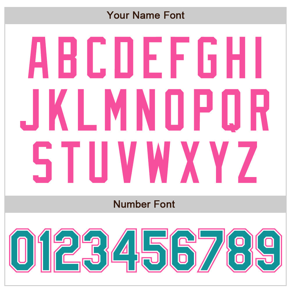 Custom White Teal-Pink Authentic Raglan Sleeves Baseball Jersey view 5