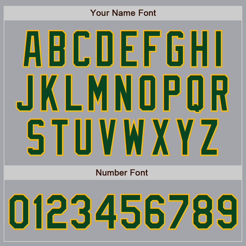 Custom Gray Green-Gold Authentic Raglan Sleeves Baseball Jersey view 5