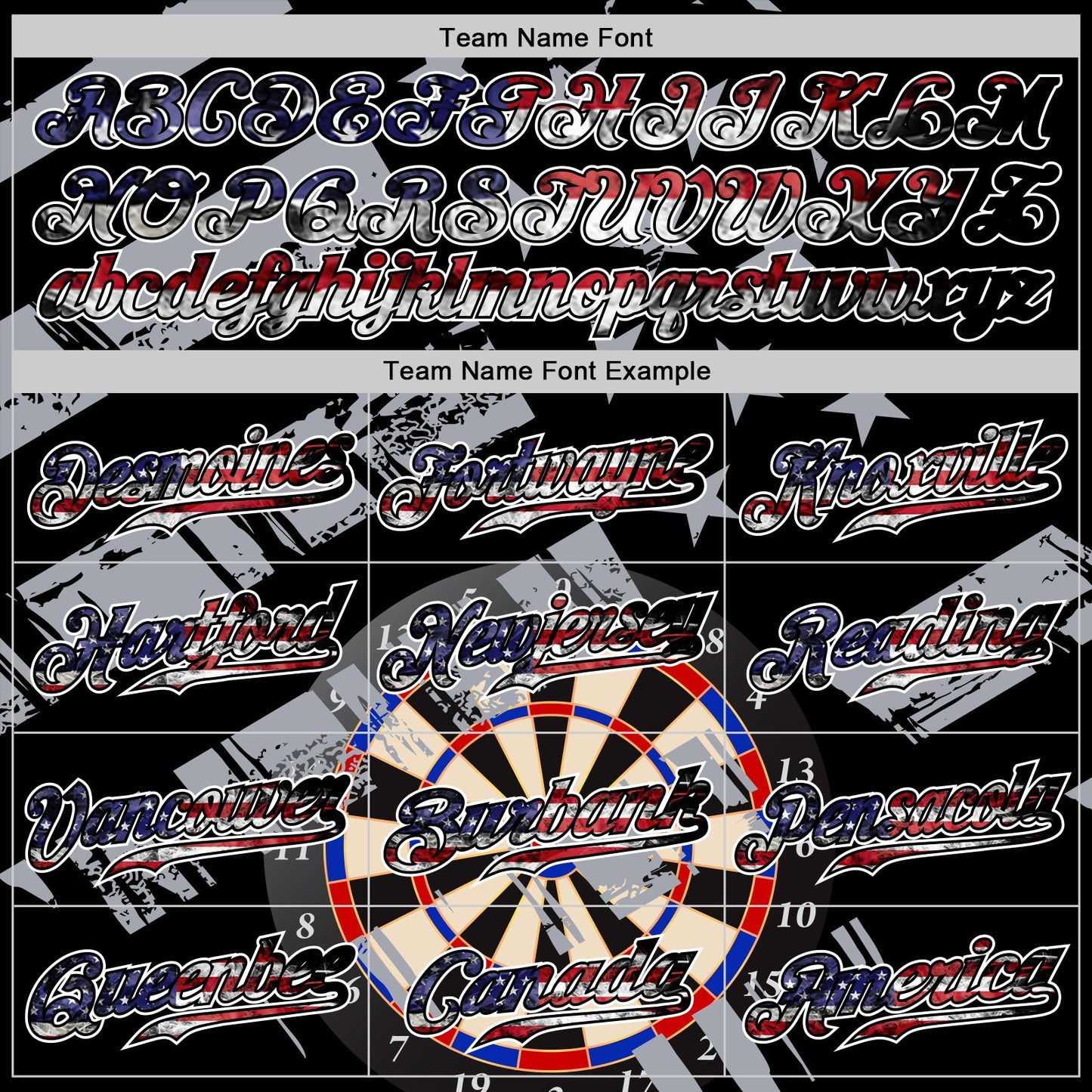 Custom Black USA Flag-White Darts Patriotic Mosaic Camo Raglan Sleeves Authentic Baseball Jersey view 4