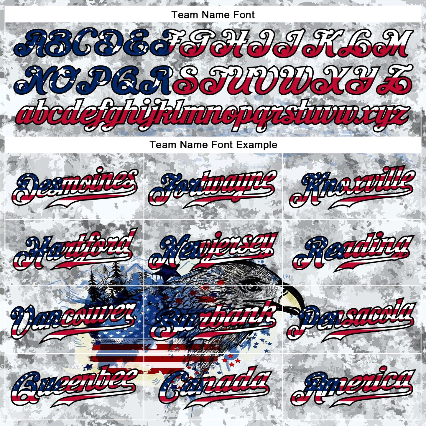 Custom White USA Flag Red-Black Bald Eagle Patriotic Grunge Camo Raglan Sleeves Authentic Baseball Jersey view 4