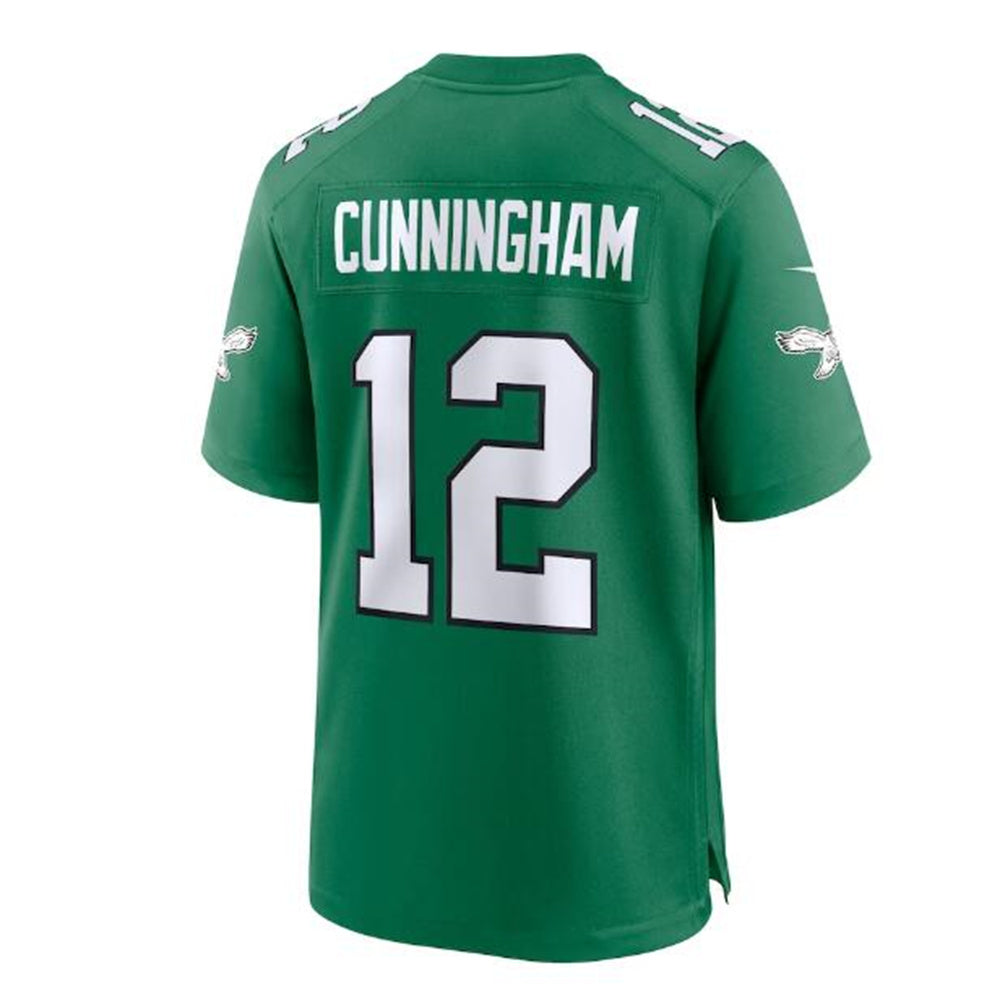 P.Eagles #12 Randall Cunningham Alternate Retired Player Game Jersey - Kelly Green Stitched American Football Jerseys - Main View