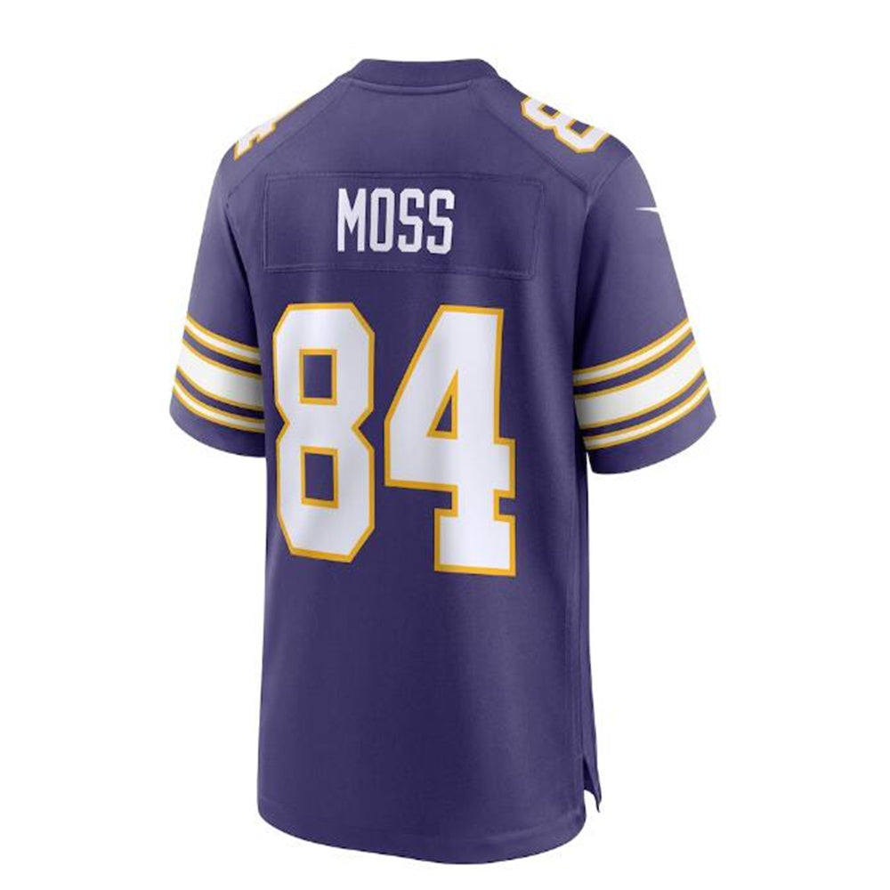MN.Vikings #84 Randy Moss Classic Retired Player Game Jersey - Purple Stitched American Football Jerseys - Main View