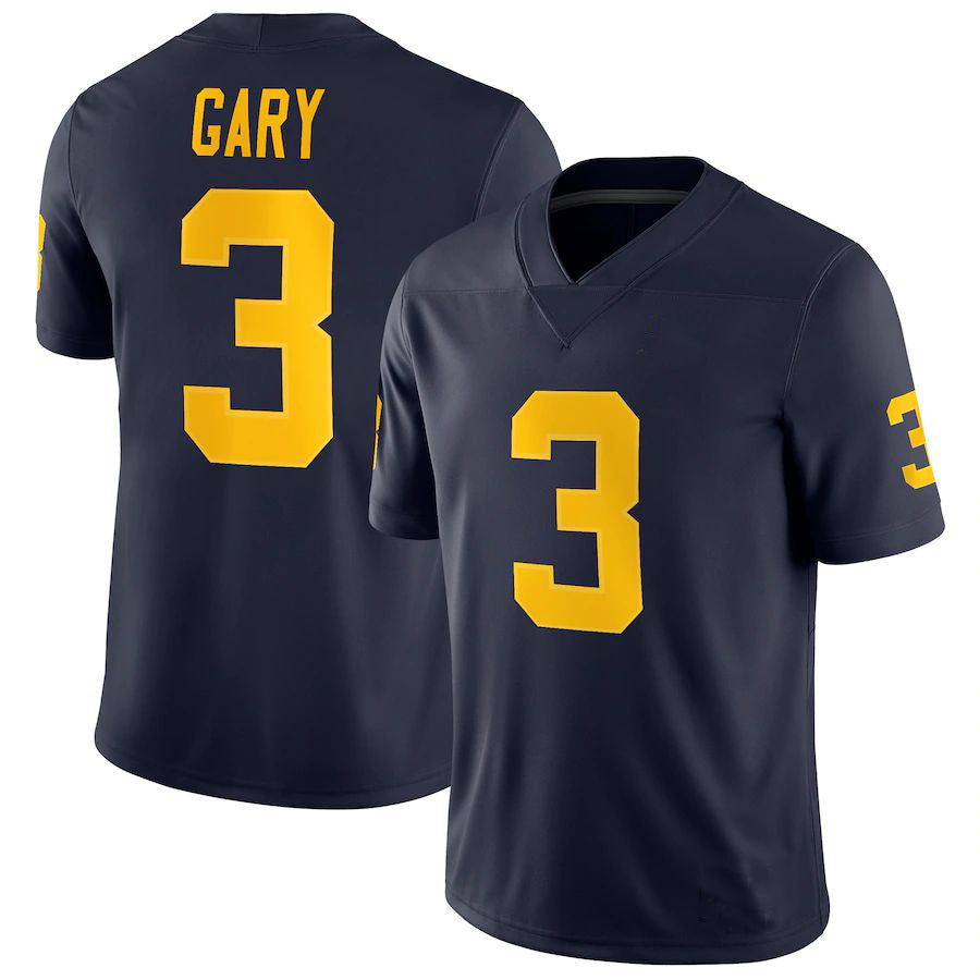 M.Wolverines #3 Rashan Gary Jordan Brand Game Jersey Navy Stitched American College Jerseys - Main View