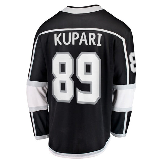 LA.Kings #89 Rasmus Kupari Fanatics Branded Home Breakaway Player Jersey Black Stitched American Hockey Jerseys - Main View