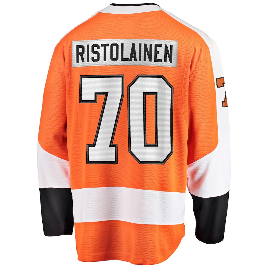 P.Flyers #70 Rasmus Ristolainen Fanatics Branded Breakaway Player Jersey Orange Stitched American Hockey Jerseys - Main View