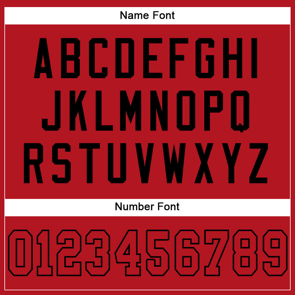 Custom Red Red-Black Mesh Authentic Football Jersey view 4