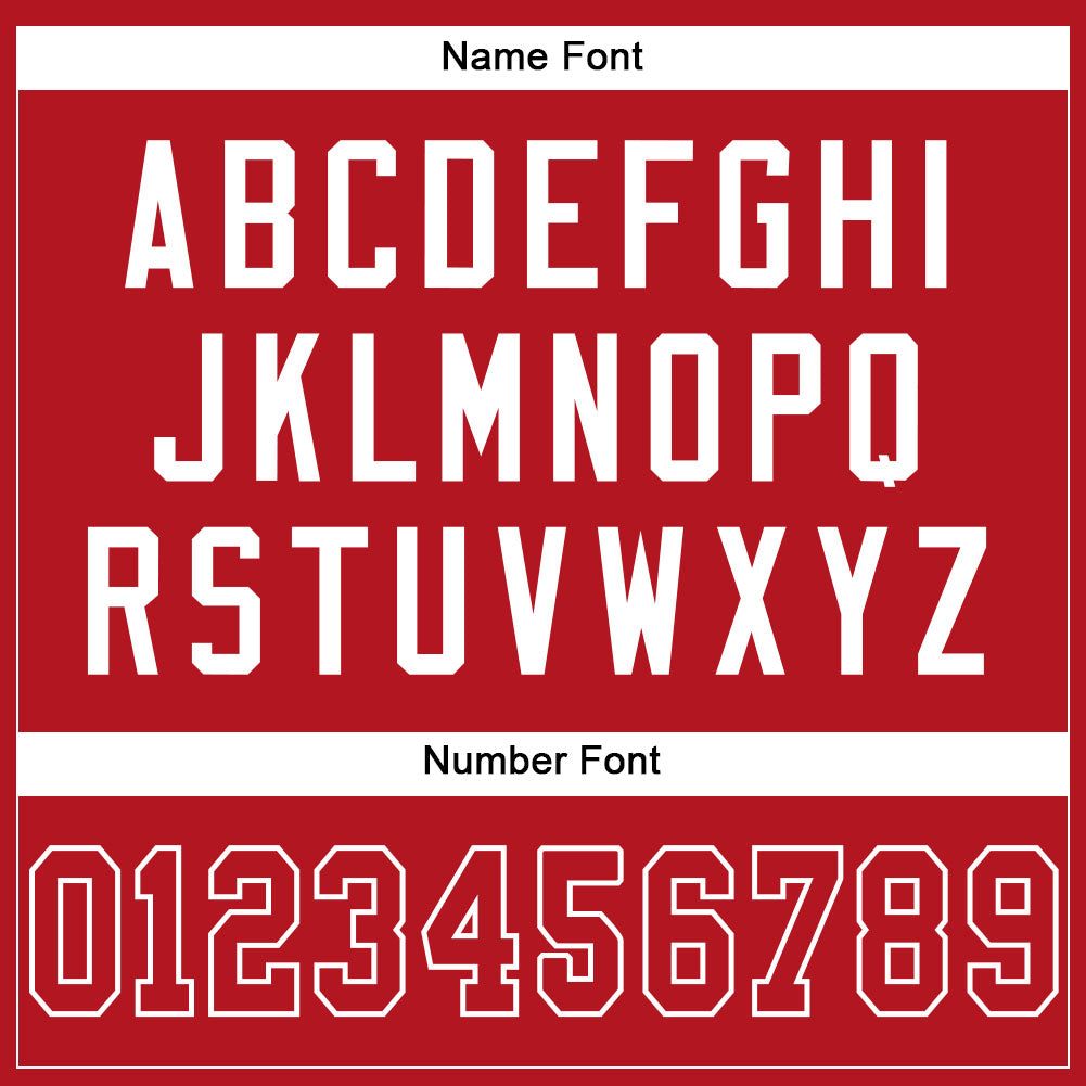 Custom Red Red-White Mesh Authentic Football Jersey view 4