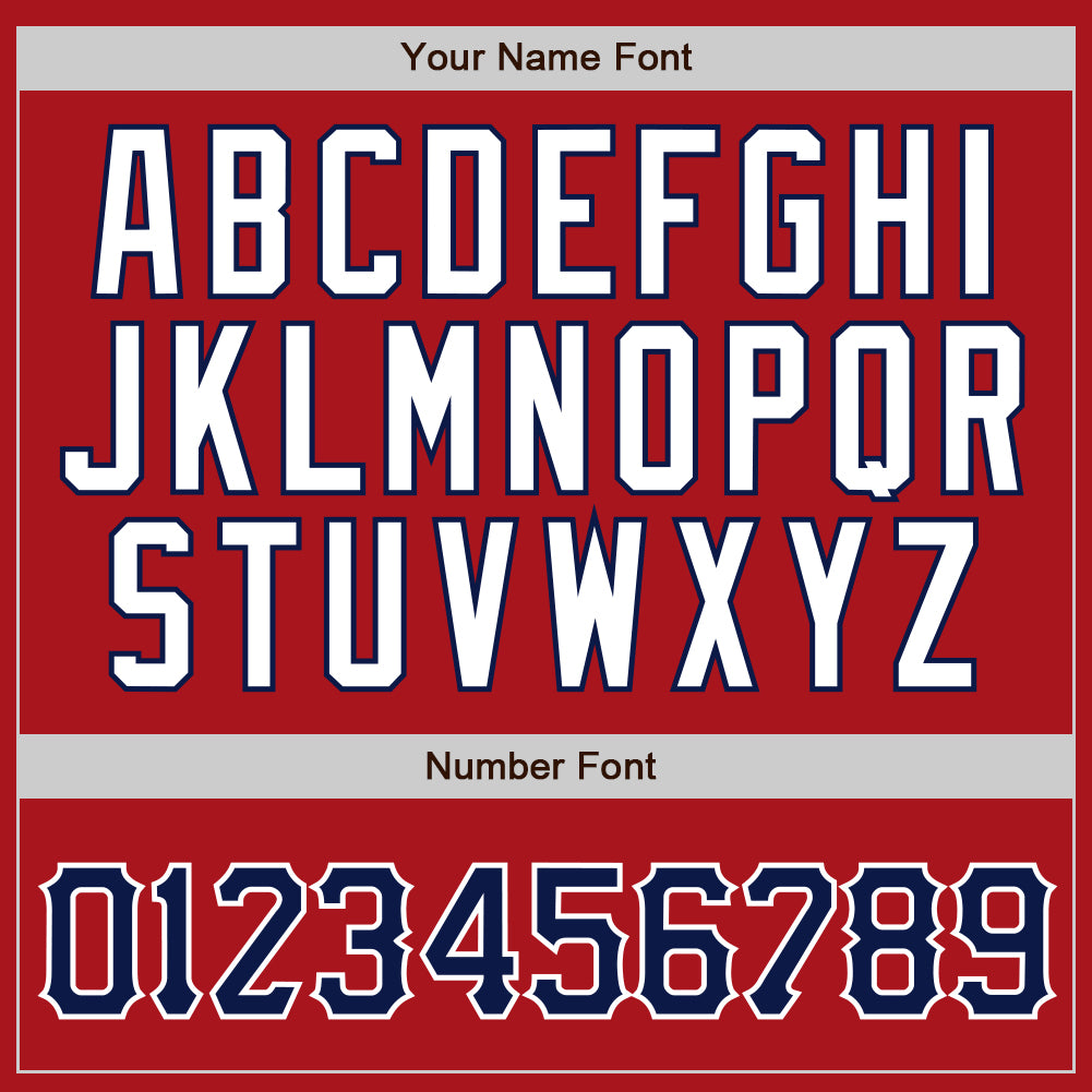 Custom Red White Pinstripe Navy-White Authentic Baseball Jersey view 4