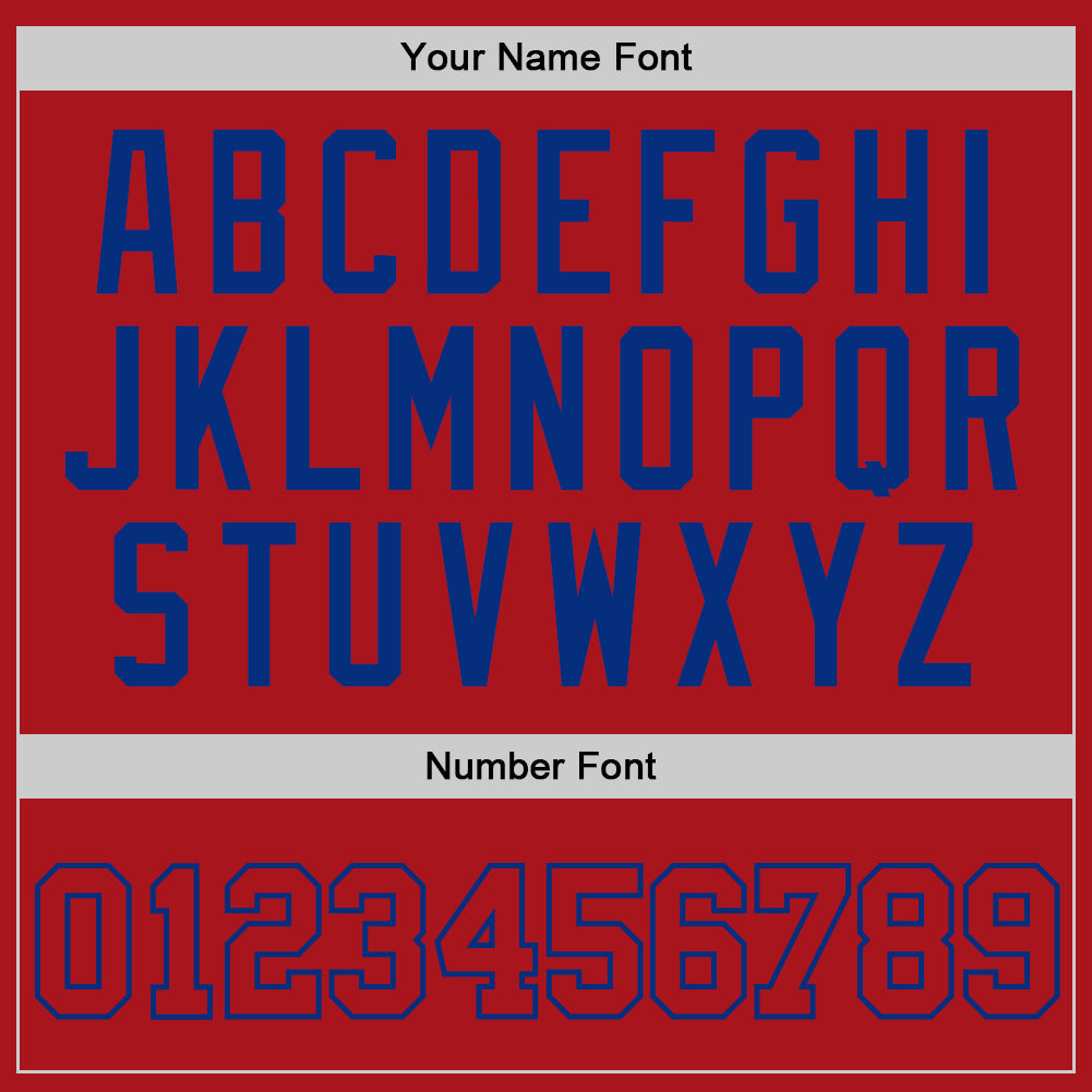 Custom Red Red-Royal Authentic Throwback Basketball Jersey view 3