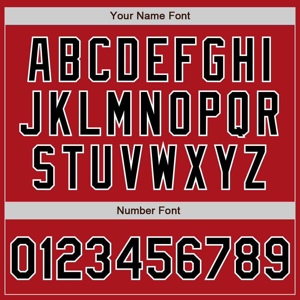 Custom Red Black-White Authentic Baseball Jersey view 5